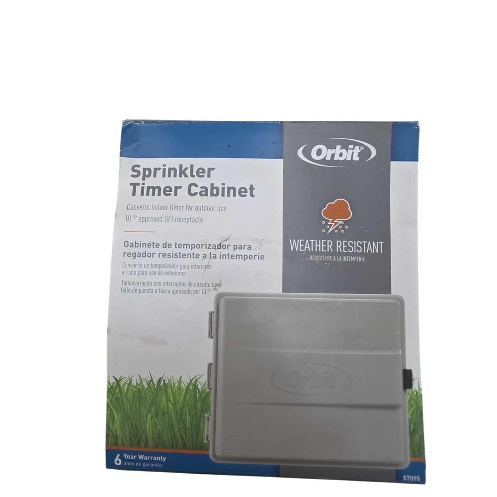Orbit 57095 Water Sprinkler Timer Cabinet with GFCI 9.25" H x 10.75" W × 3.25 D